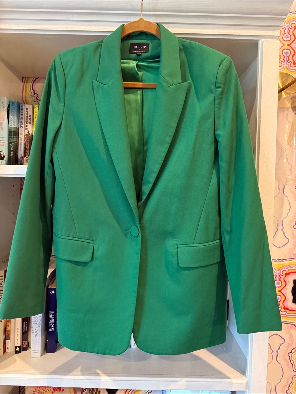 Bardot Emerald Green Single-Button Blazer
